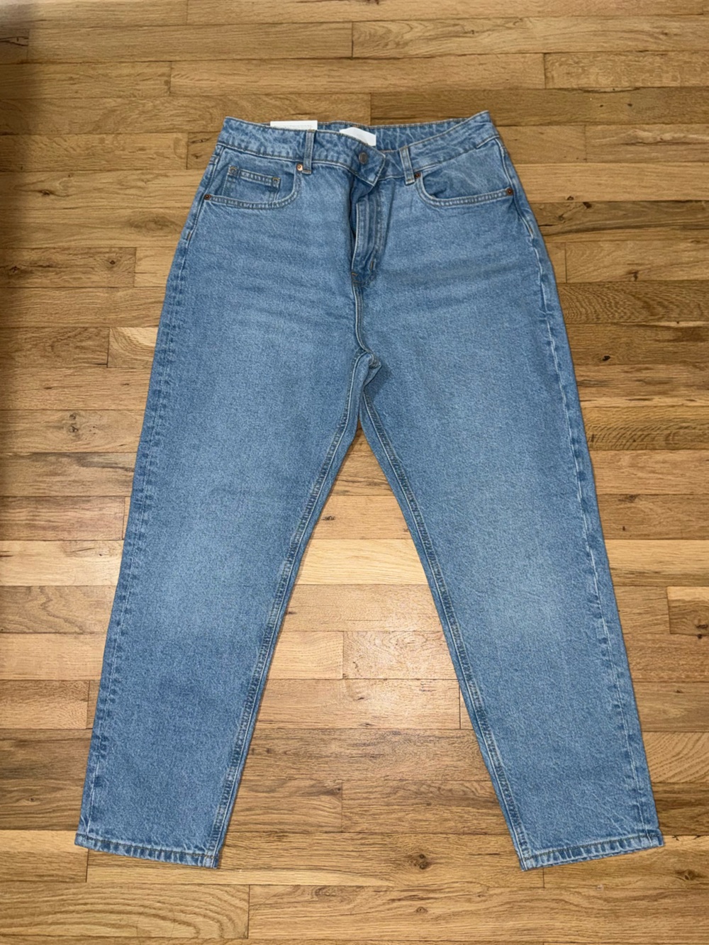 H&M Light Blue High-Waist Mom Jeans